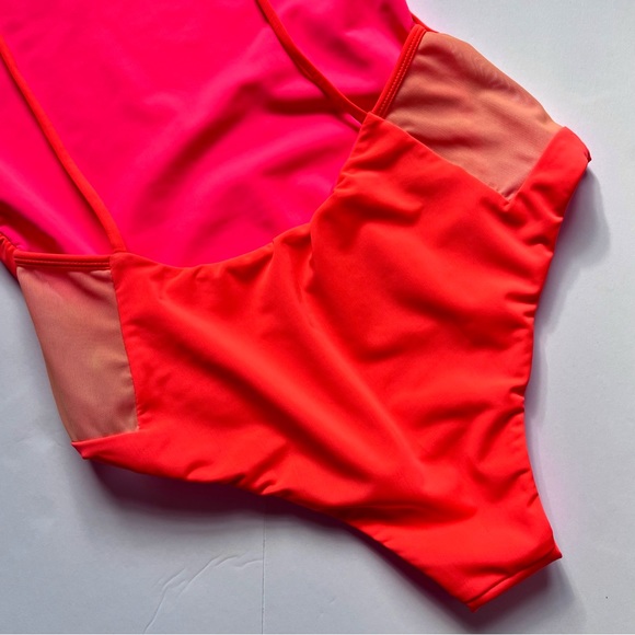 NWT Free People FELLA Mad Max Low Back Orange Sherbert One-Piece MSRP$180 - Picture 12 of 16